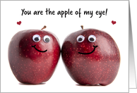 Happy Valentines Day Cute Apple Couple Humor card