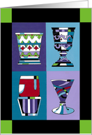 Passover Four Cups, Goblets, Wine card