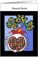 Rosh Hashanah Pomegranate, Fruit Tree, Pomegranate Seeds card