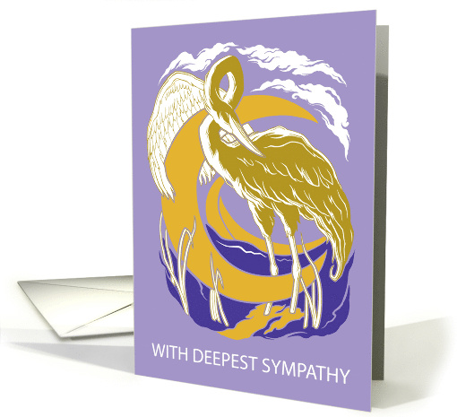 Sympathy Mystical Water Bird Crescent Moon card (1711872)
