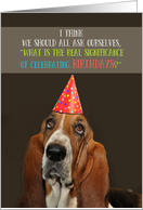 Dog Basset Hound Birthday Humor Happy Birthday card