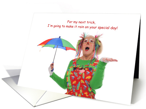 Clown Make It Rain Money Gift Card Humor Birthday card (1587962)