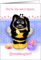 For Granddaughter Bumble Bee Bunny Easter card