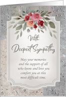 Floral Heartfelt With Deepest Sympathy card