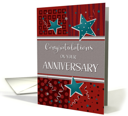 Congratulations on Your Anniversary Stars Business card (1669982)