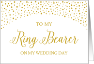 Gold Confetti Wedding Ring Bearer Thank You card
