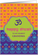 Diwali Greetings in Bright Color Mandala Design Greeting card