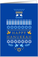 Hanukkah Greetings in Dreidel Design Greeting card