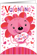 Cute Valentine’s Day Lion card