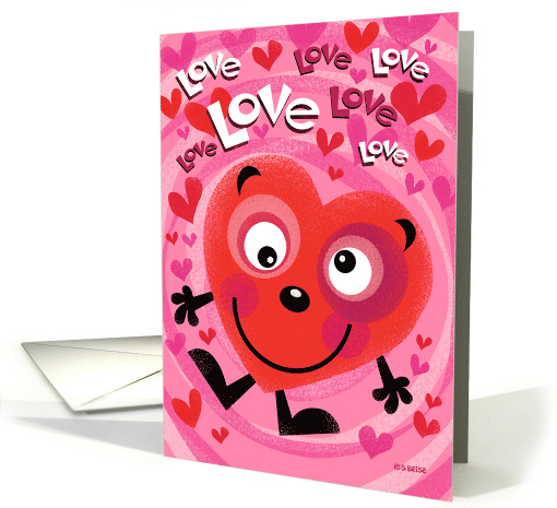 Valentine's Day A Silly and Crazy in Love Valentine's Character card