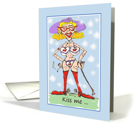Valentine's Day Eat Your Heart Out Cartoon Adult Drag card (1543124)