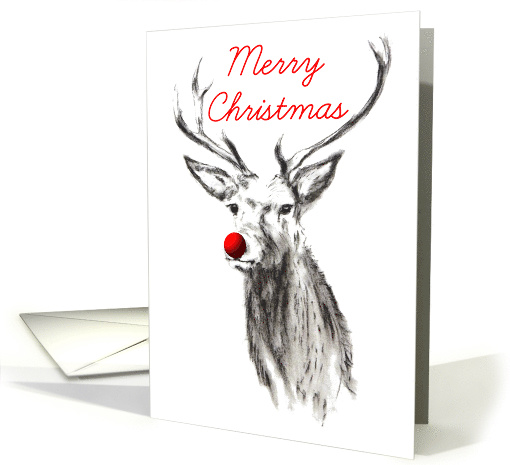 Christmas Red Nosed Reindeer card (1545906)