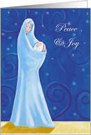 Christmas Peace and Joy Madonna and Child card
