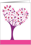 Sweet Valentine’s Day Heart Tree card