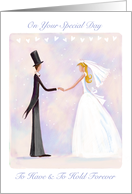 On Your Special Wedding Day Bride and Groom card