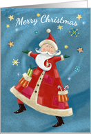 Merry Christmas Joyful Christmas Santa Claus card