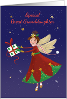 Great Granddaughter Christmas Holiday Fairy Angel card