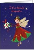 Special Babysitter Christmas Holiday Fairy Angel card