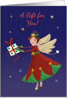 Gift Money Christmas Card Holiday Fairy Angel card