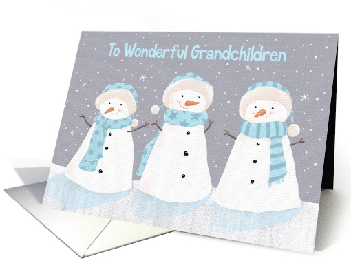 Wonderful Grandchildren Soft Snowmen card (1593344)