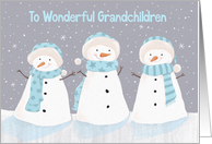 Wonderful Grandchildren Soft Snowmen card