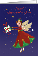 Step Granddaughter Christmas Holiday Fairy Angel card