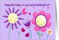 Goddaughter Cute Flowers & Butterfly Birthday card