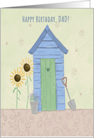 Dad Shed and Sunflowers Birthday card