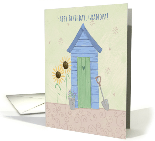 Grandpa Shed and Sunflowers Birthday card (1608030)