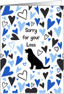 Dog Sorry for your Loss Heart Pattern Sympathy card