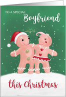 Boyfriend Christmas Gingerbread Couple card