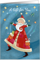 Gift Money Card Jolly Santa Claus card