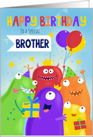 Brother Happy Birthday Party Monsters card