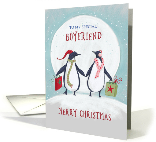 Special Boyfriend Merry Christmas Penguin Moon card (1737736)
