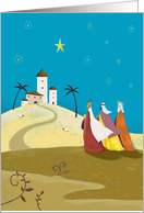 Three Kings Under Star of Bethlehem card