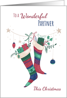 For Partner Christmas Stockings card