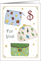 Gift Card Christmas Dollar Purses Wallets card