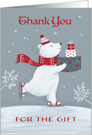Thank You for the Gift Christmas Polar Bear card