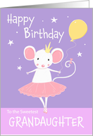 Birthday Granddaughter Cute Ballet Dance Mouse card