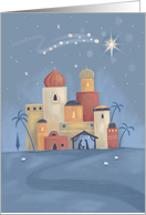 Star Over Bethlehem Jesus Christ Manger card