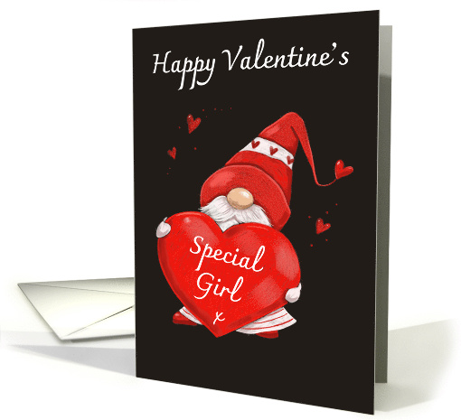 Special Girl Happy Valentine's Gnome card (1815286)