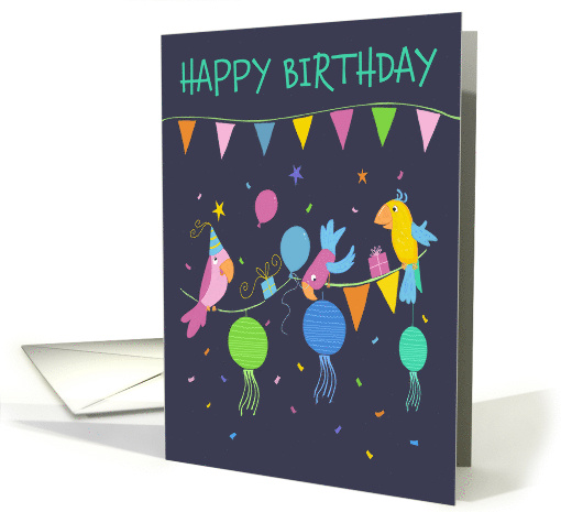 Happy Birthday Party Parrots card (1835568)