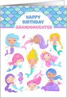 Granddaughter Birthday Pretty Mermaids card