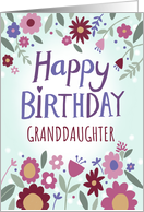 Granddaughter Happy Birthday Florals card