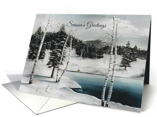 Season's Greetings, Winter Scene, Lake,... (1569282)