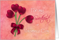 Valentine For My Sweetheart, Heart Flower Bouquet card