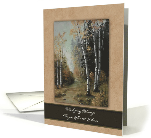 Thanksgiving Blessings, Customize Name, Painting of Tree... (1584510)