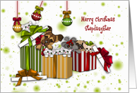 Christmas Stepdaughter Puppies Kittens and Presents card