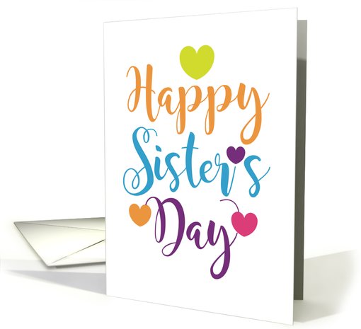 Happy Sister's Day Special Contemporary Typographic Greeting card