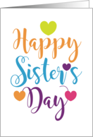 Happy Sister’s Day Special Contemporary Typographic Greeting card